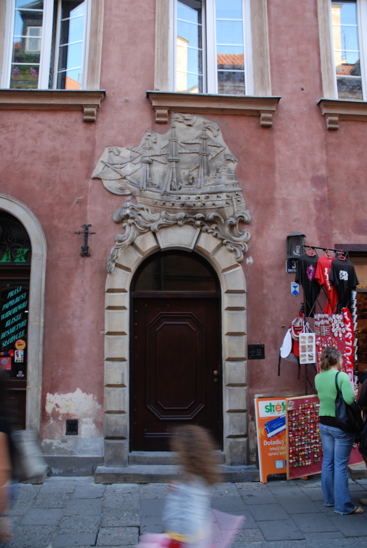 Ship decoration over door
