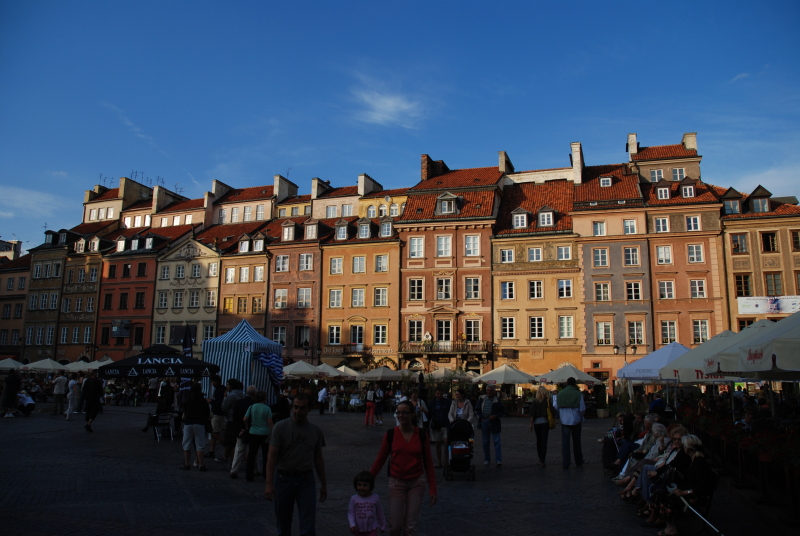 Buildings of the old town in Warsaw
