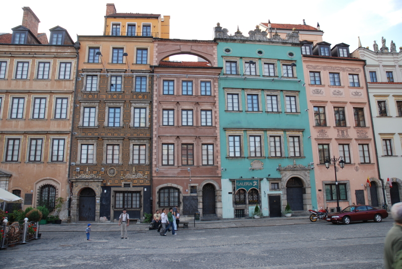 Buildings of the old town in Warsaw
