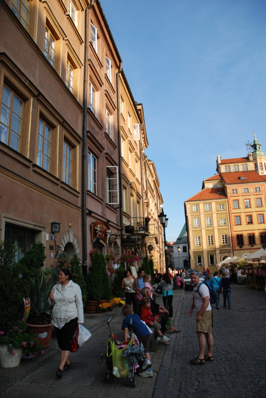 Buildings of the old town in Warsaw
