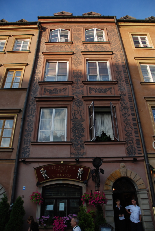 Buildings of the old town in Warsaw
