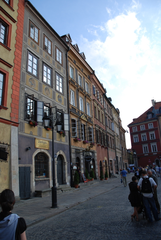 Buildings of the old town in Warsaw
