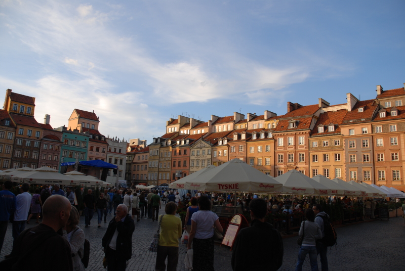 Buildings of the old town in Warsaw
