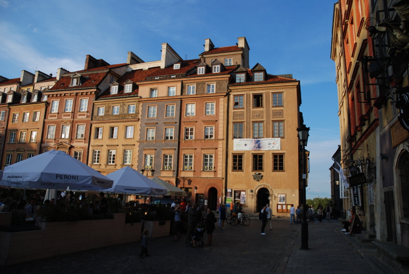 Buildings of the old town in Warsaw
